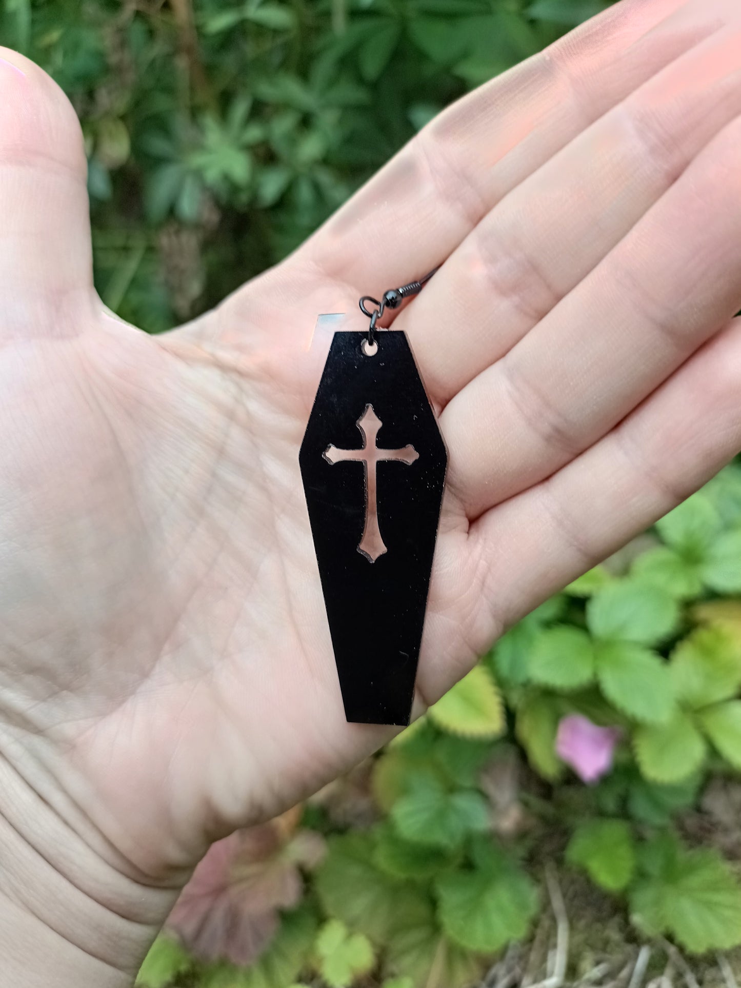 Black Coffin Earrings