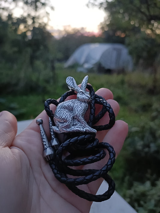 Cottagecore Hare Bolo Tie