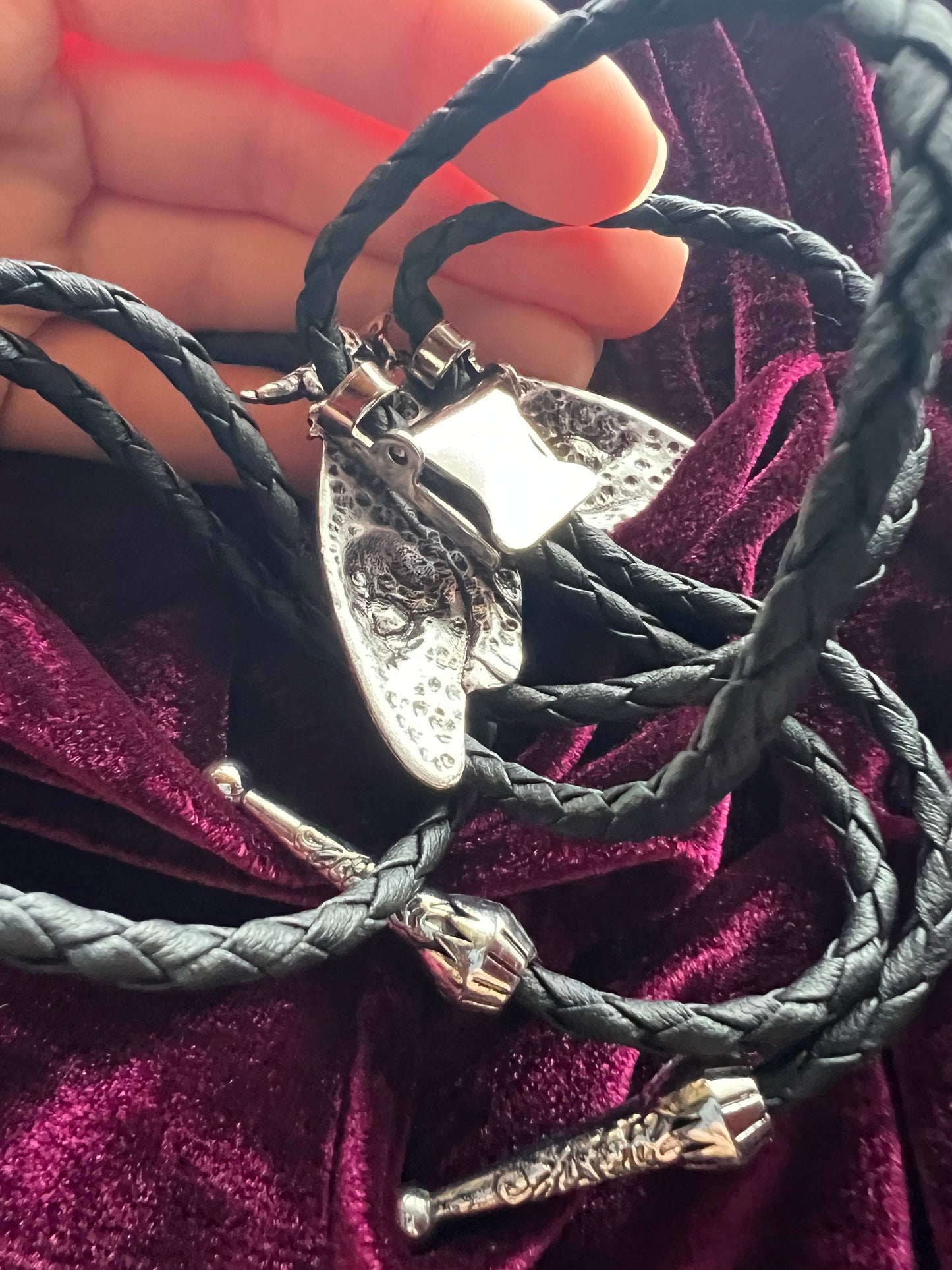 Esoteric Gothic Moth Bolo Tie