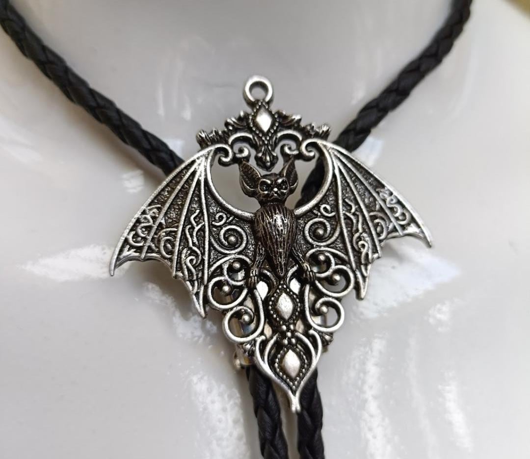 Gothic Vampire Bat Bolo Tie