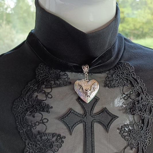 Bat Heart Locket