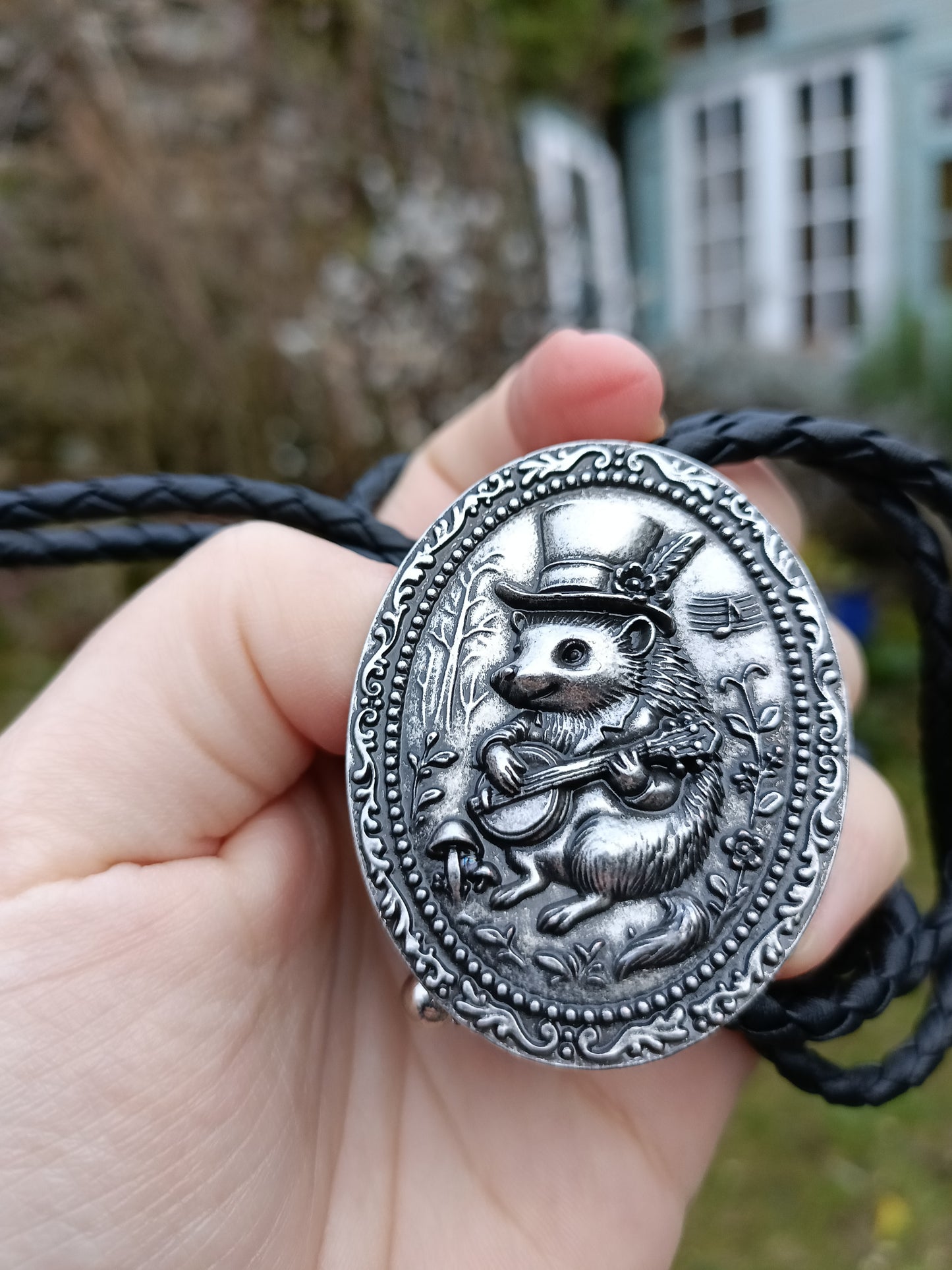 Country Hedgehog Bolo Tie