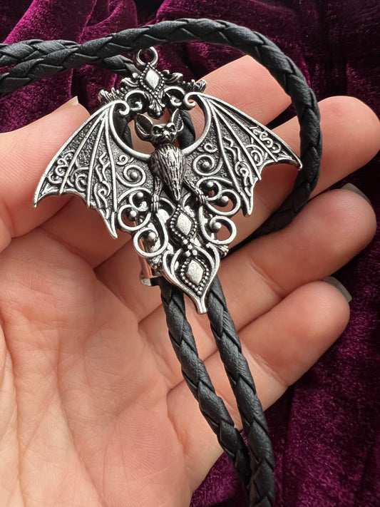 Gothic Vampire Bat Bolo Tie