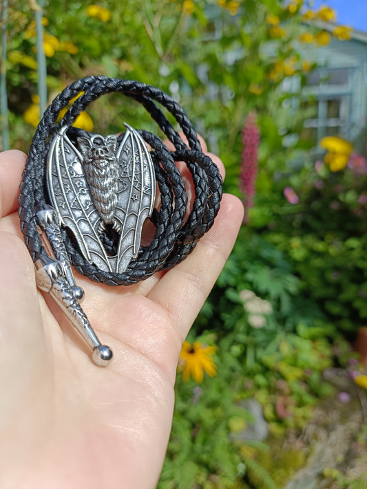 Night Sky Bat Bolo Tie