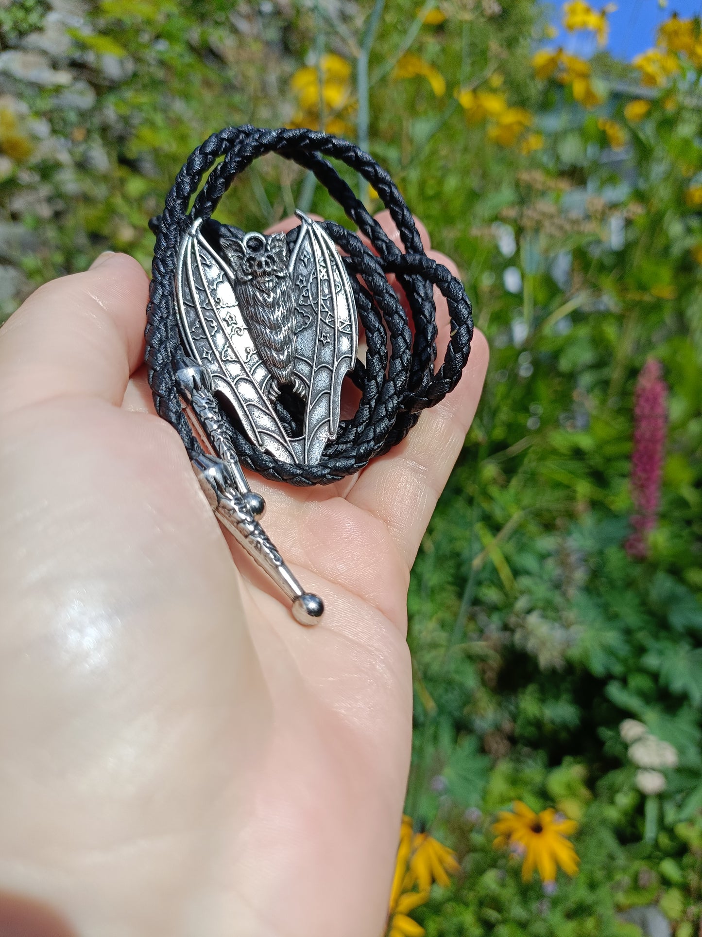 Night Sky Bat Bolo Tie