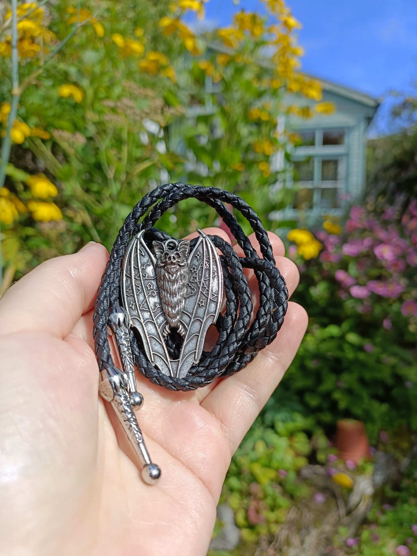 Night Sky Bat Bolo Tie
