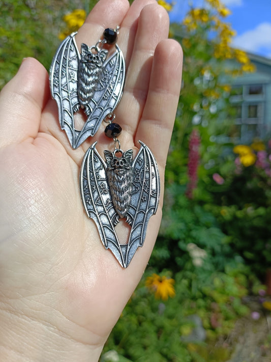 Night Sky Bat Earrings