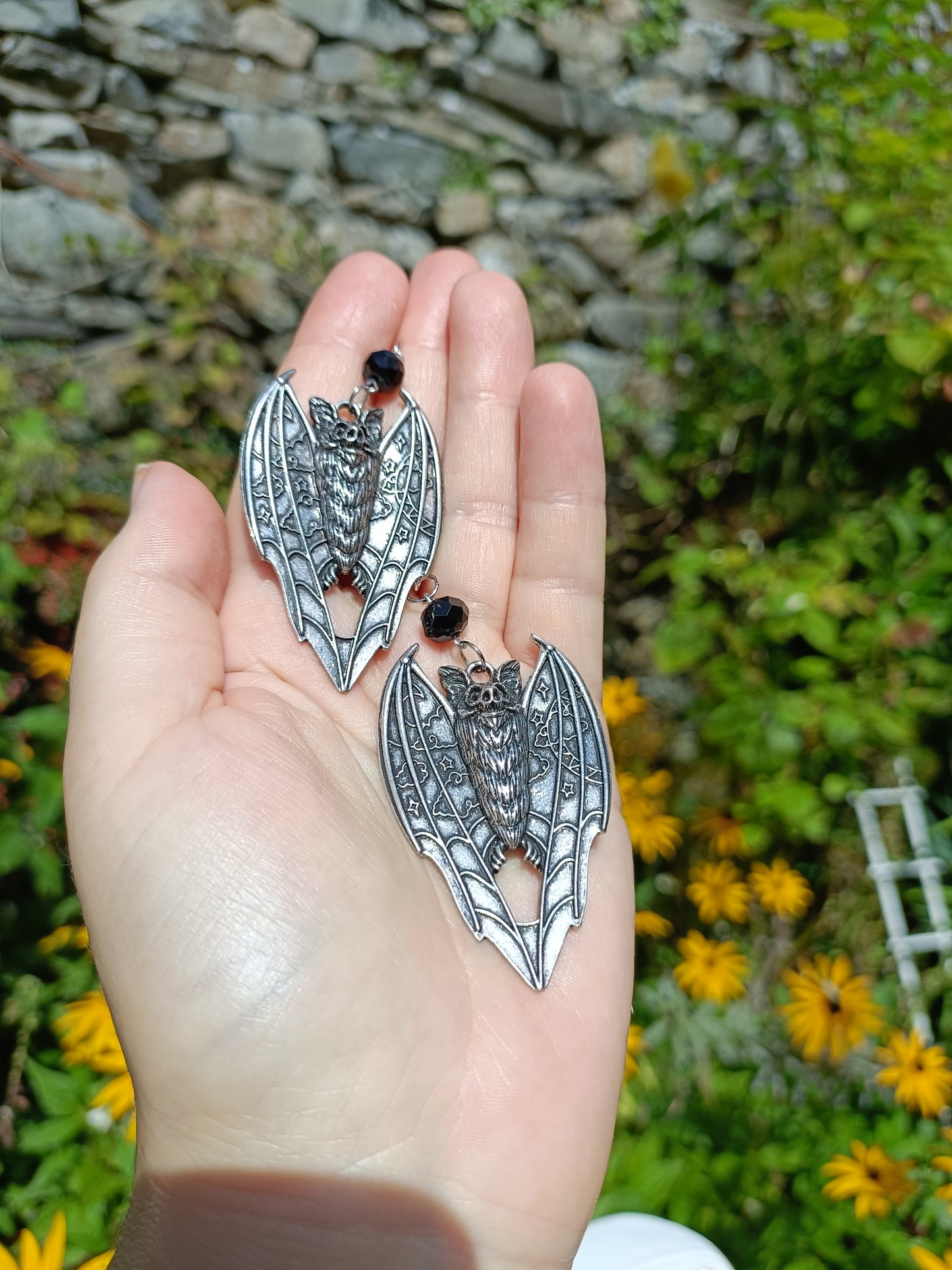Night Sky Bat Earrings