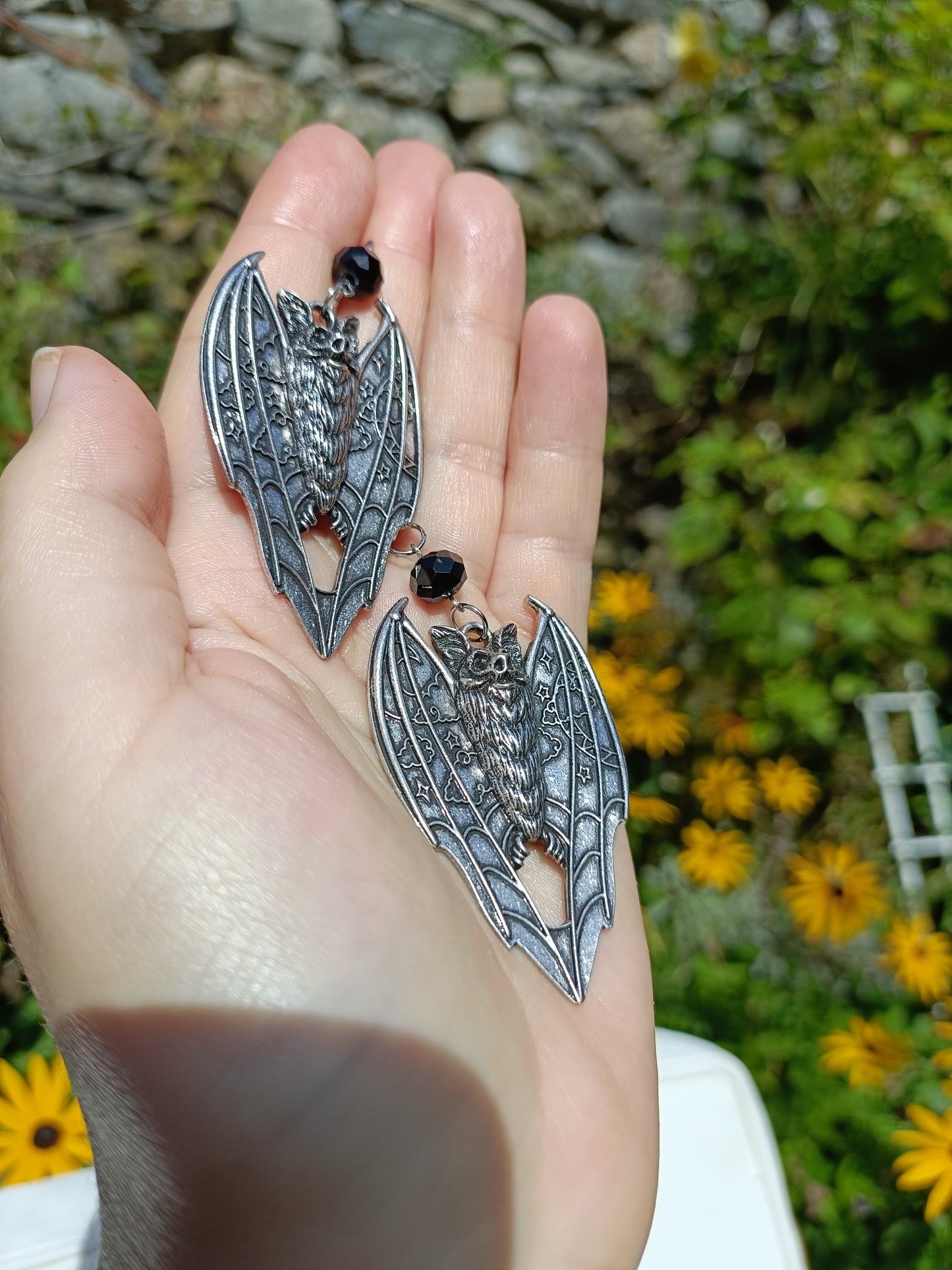 Night Sky Bat Earrings