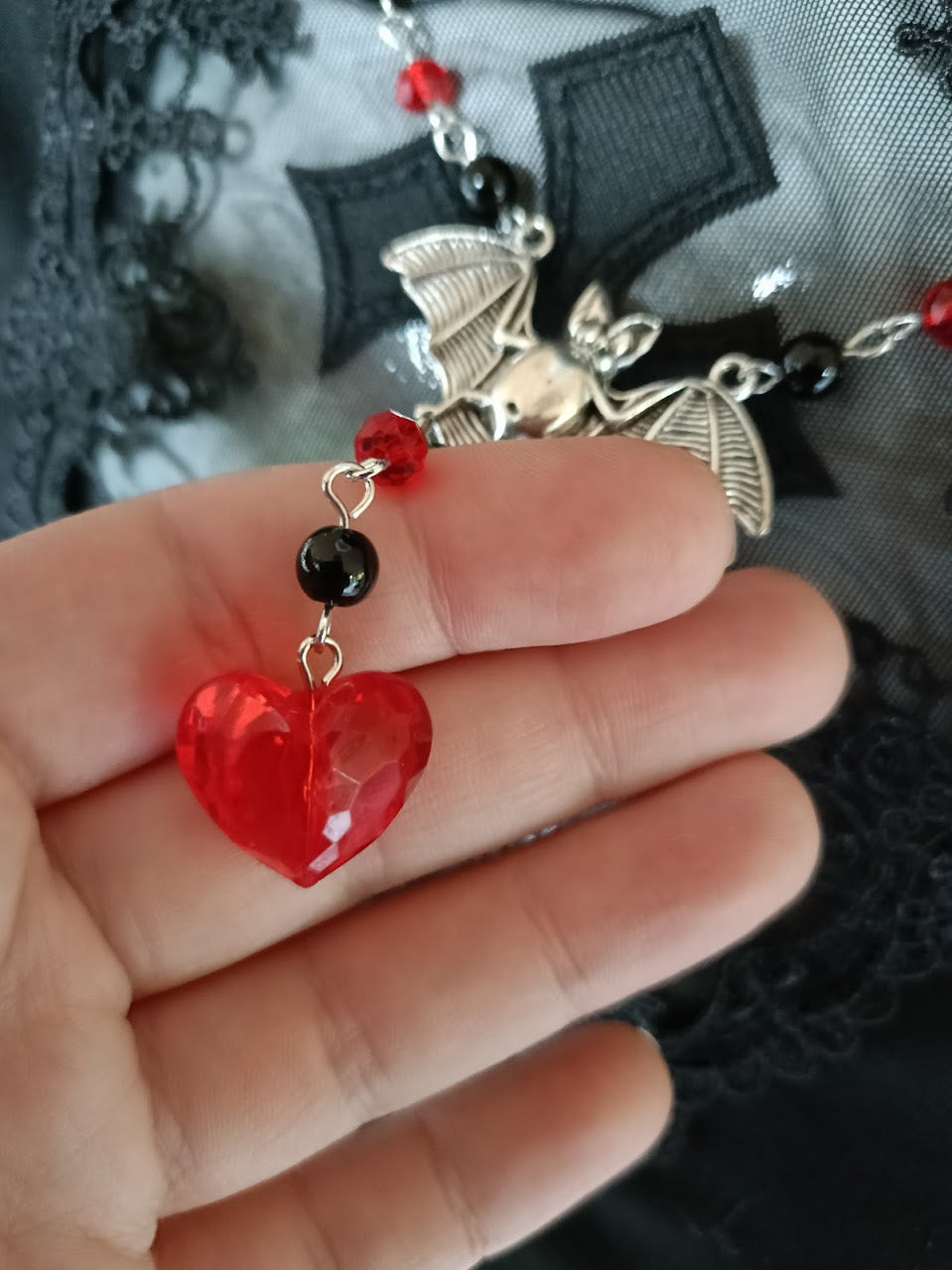 Vampires Heart Necklace