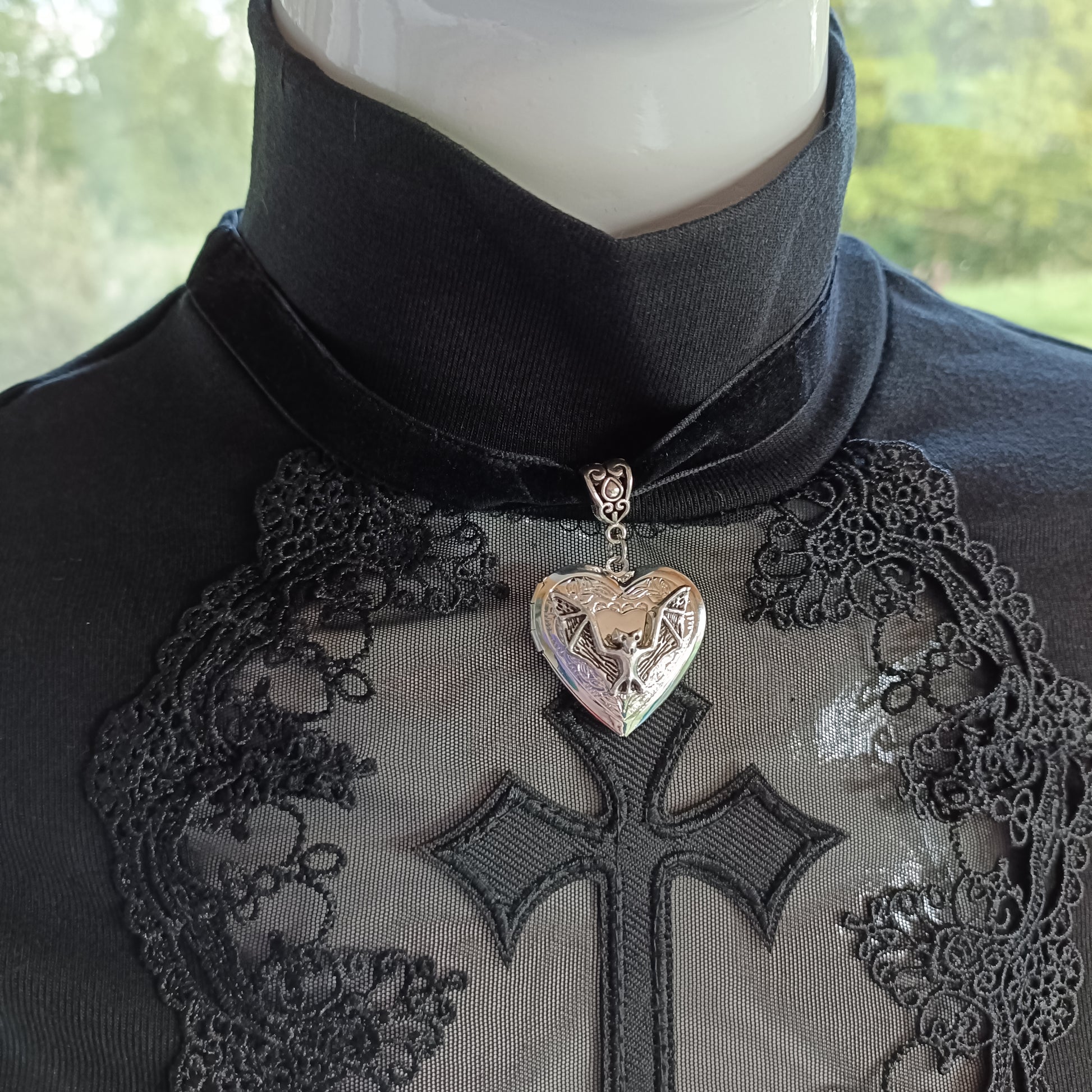 Bat Heart Locket