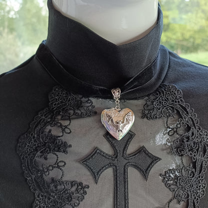 Bat Heart Locket