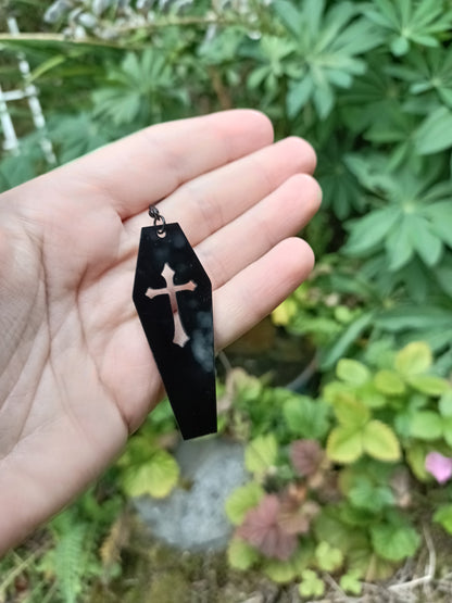 Black Coffin Earrings