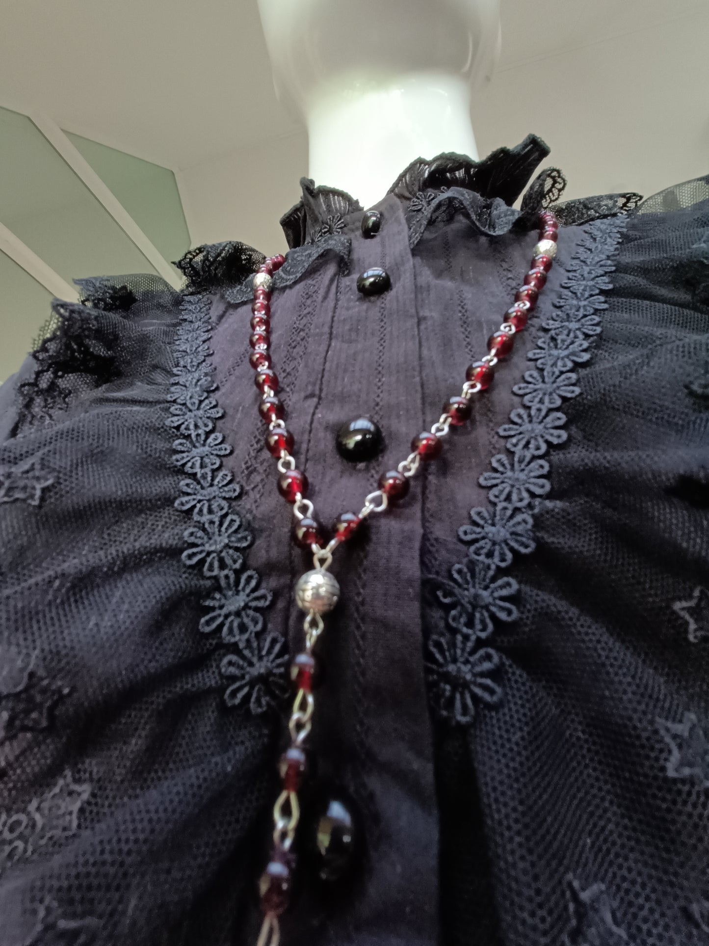 Blood Red Dainty Rosary