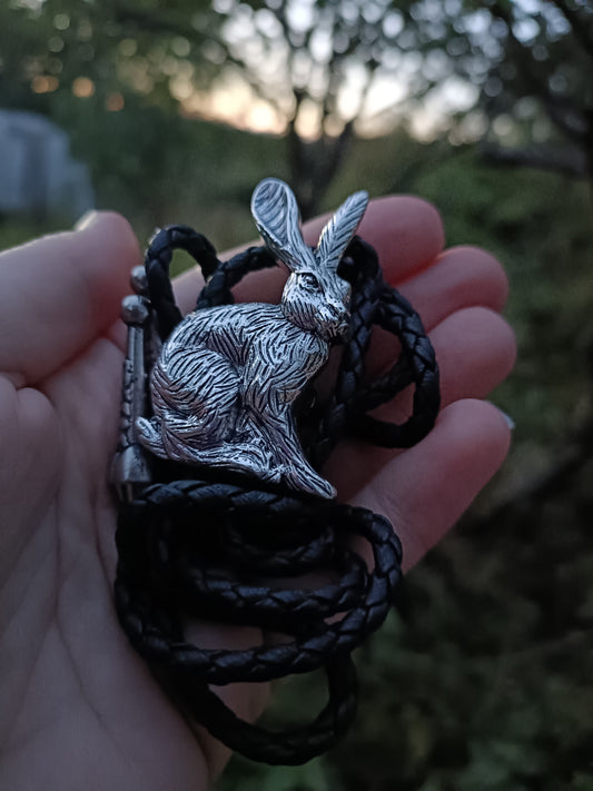 Cottagecore Hare Bolo Tie