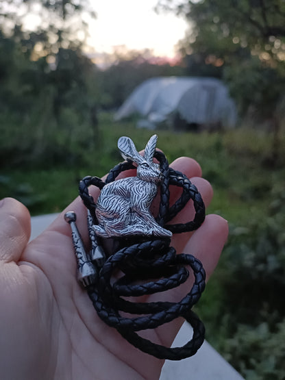Cottagecore Hare Bolo Tie