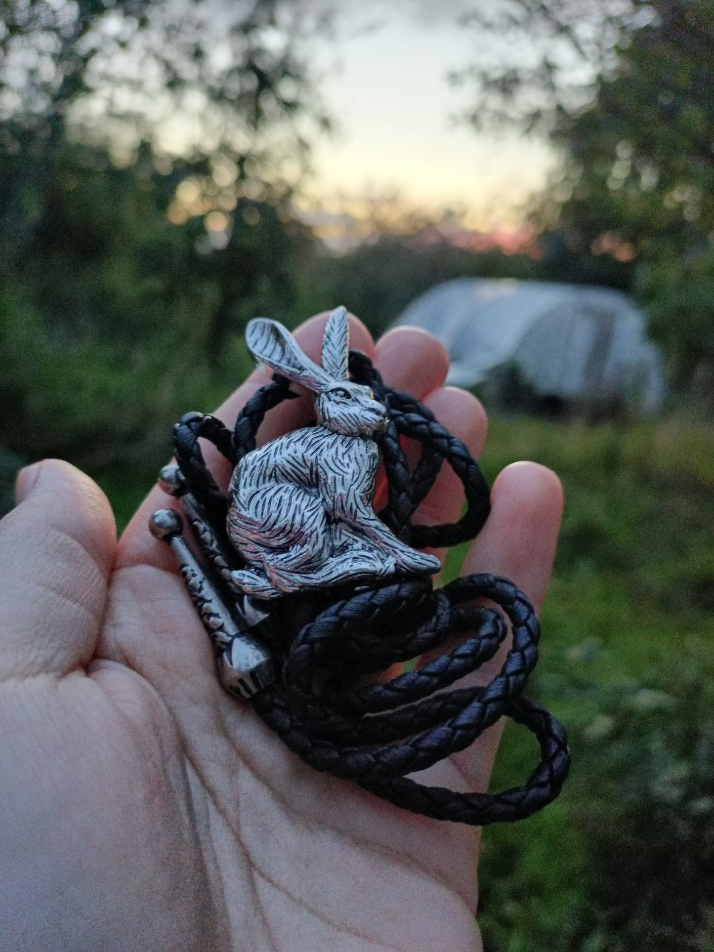 Cottagecore Hare Bolo Tie