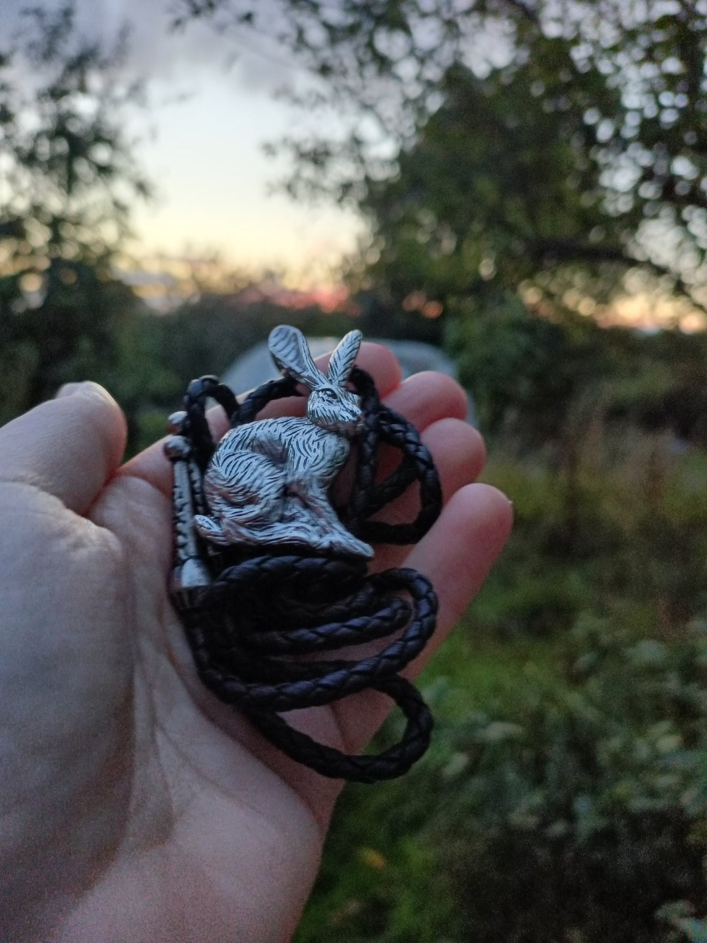 Cottagecore Hare Bolo Tie
