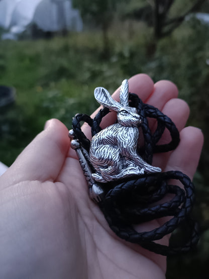 Cottagecore Hare Bolo Tie