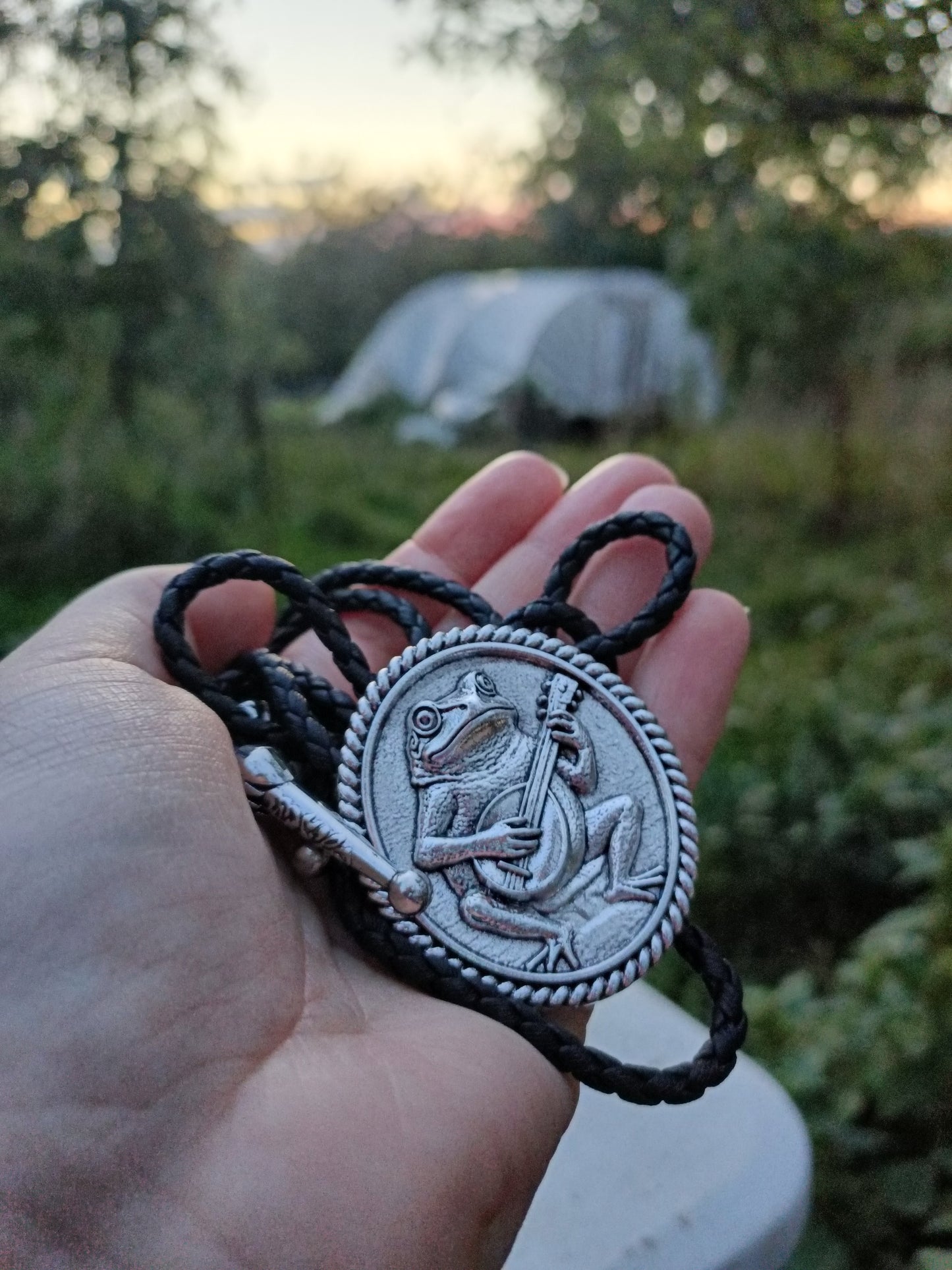 Country Frog Bolo Tie