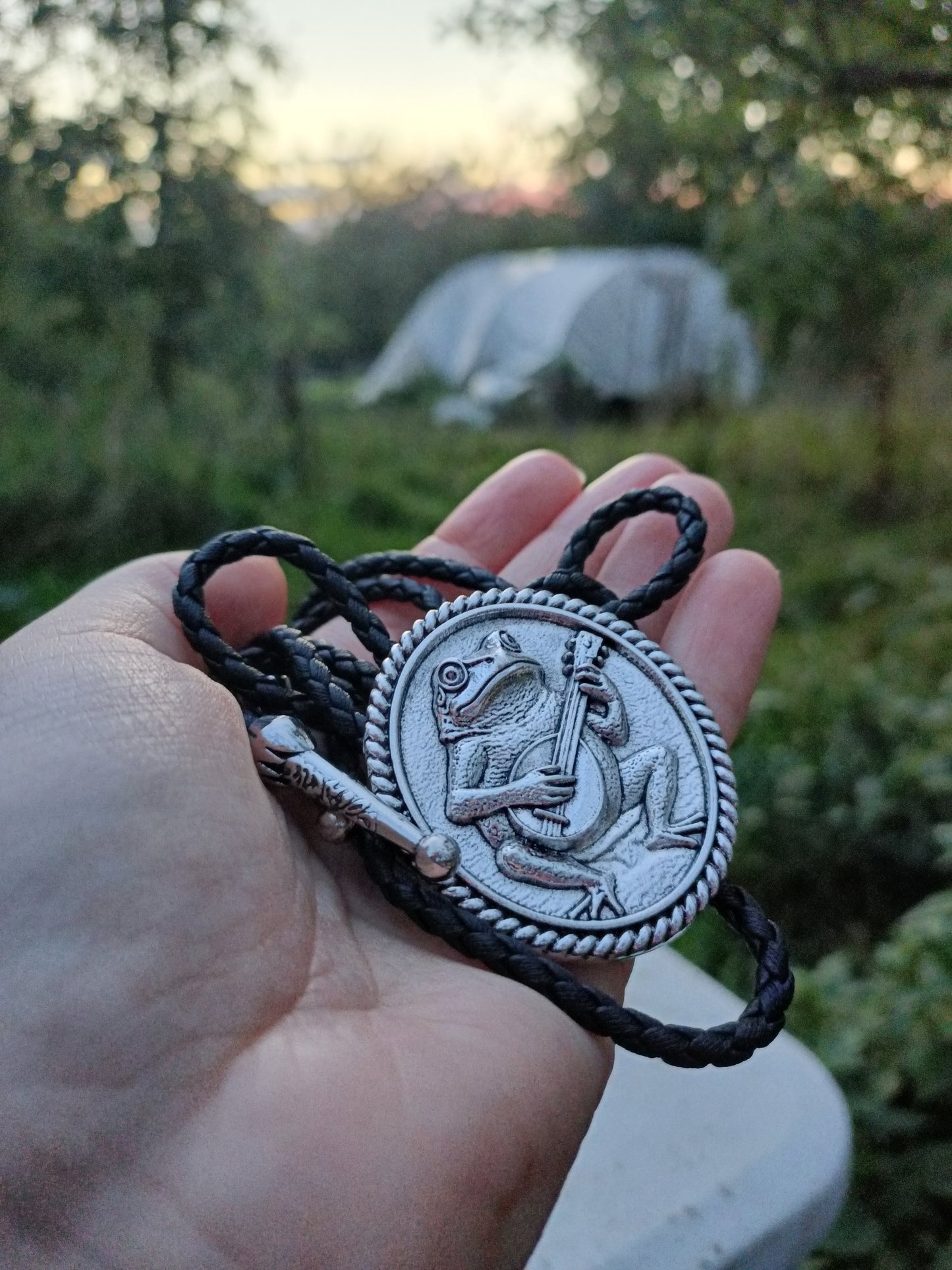 Country Frog Bolo Tie