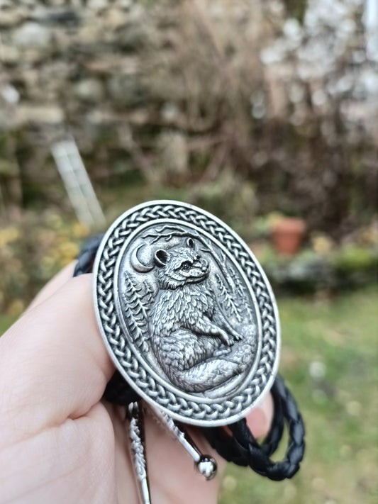 Country Raccoon Bolo Tie