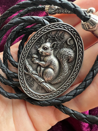 Country Squirrel Bolo Tie