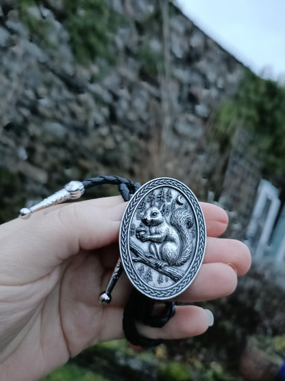 Country Squirrel Bolo Tie
