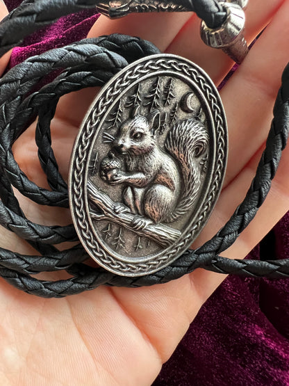 Country Squirrel Bolo Tie
