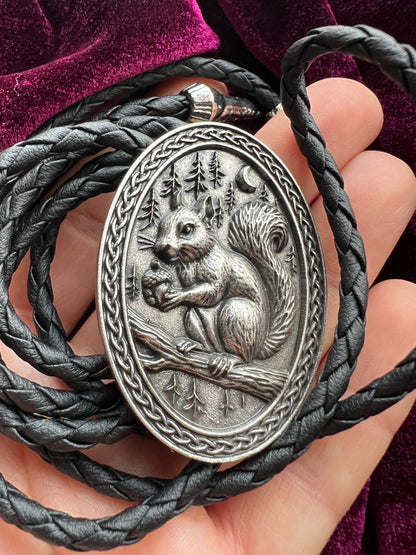 Country Squirrel Bolo Tie
