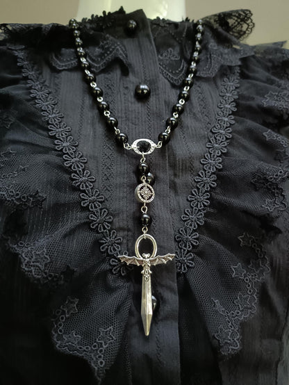 Elegant Captive Bead Gothic Rosary