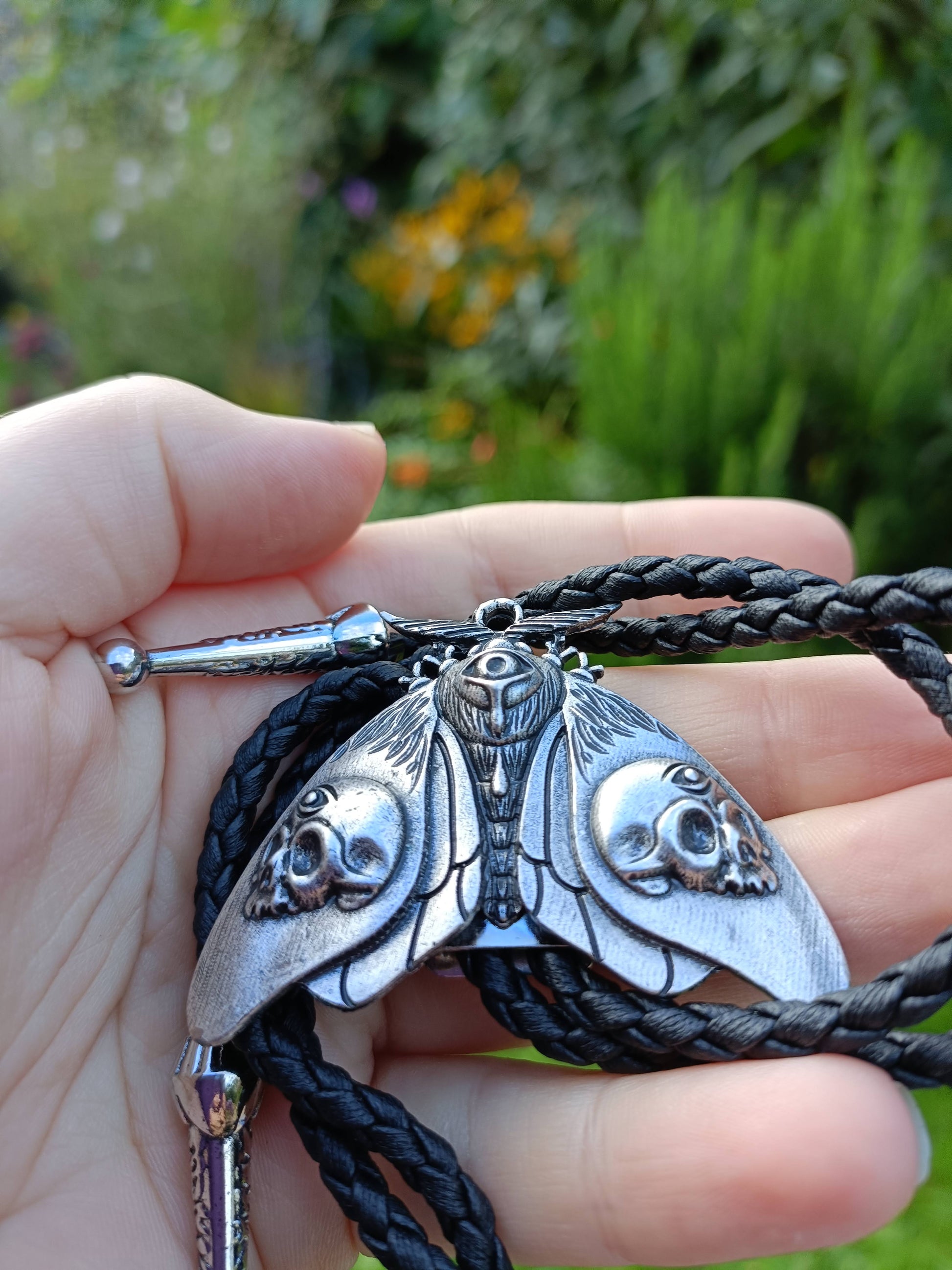 Esoteric Gothic Moth Bolo Tie