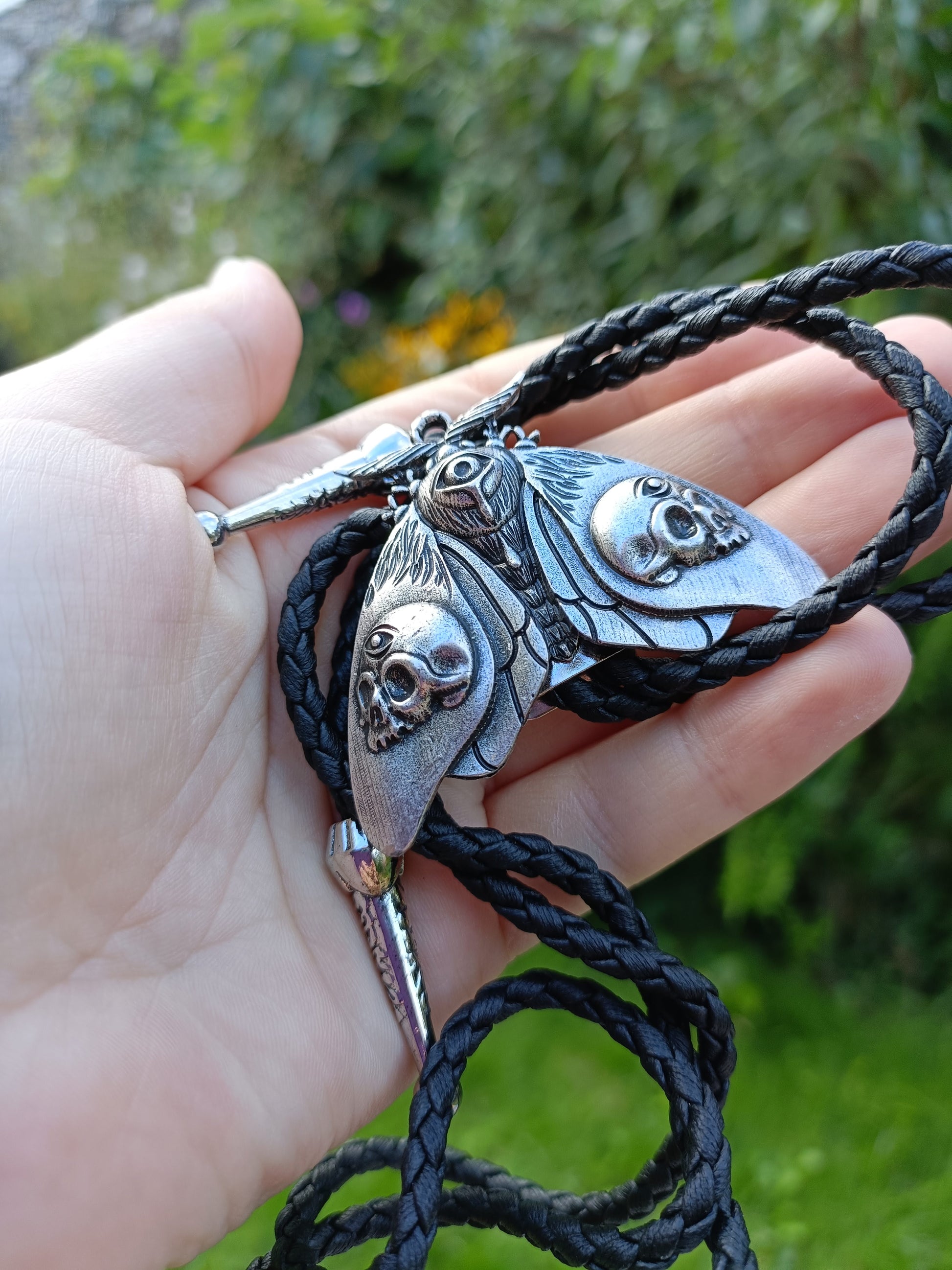 Esoteric Gothic Moth Bolo Tie