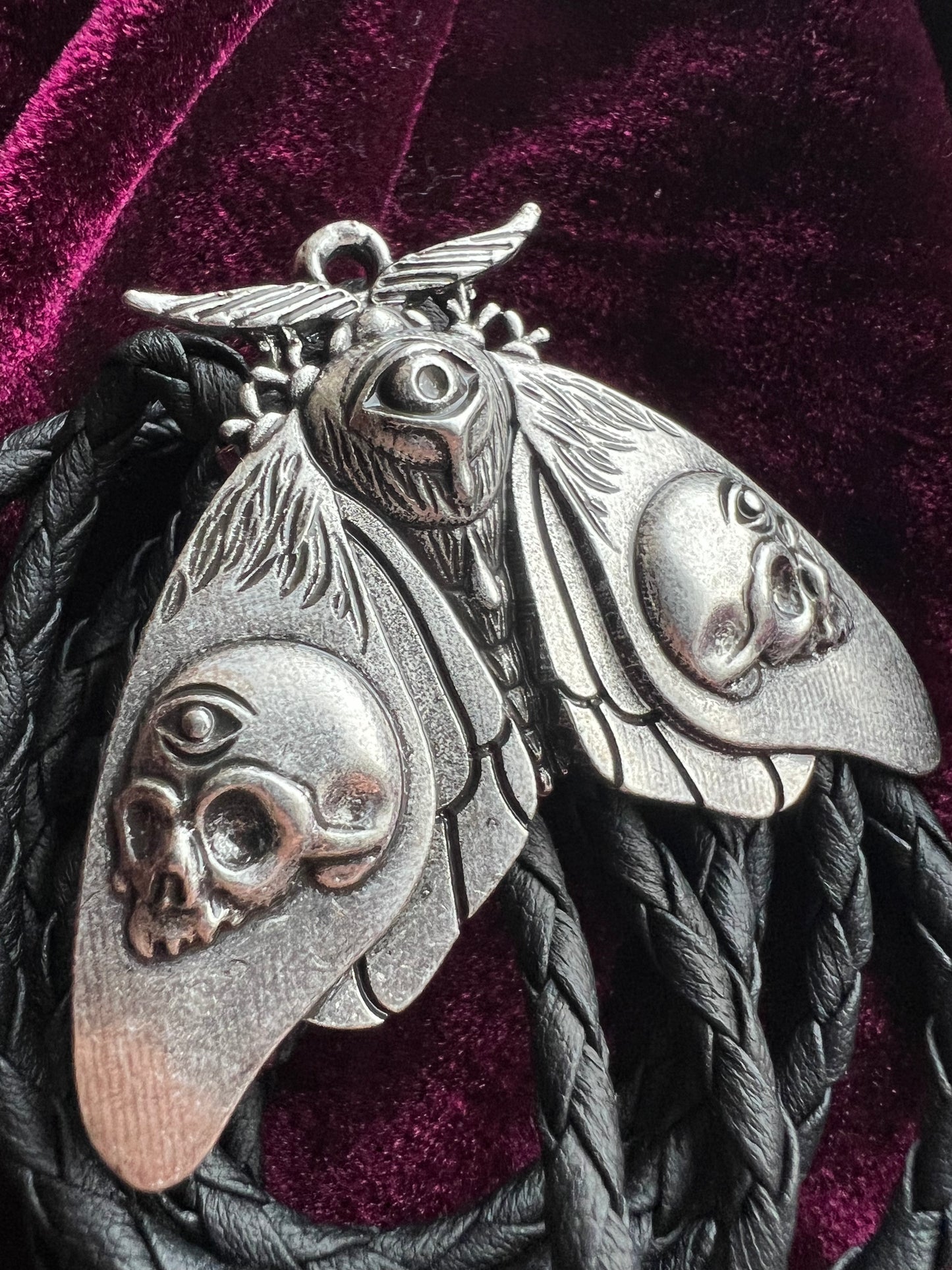 Esoteric Gothic Moth Bolo Tie