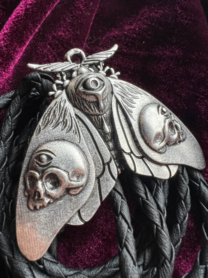 Esoteric Gothic Moth Bolo Tie
