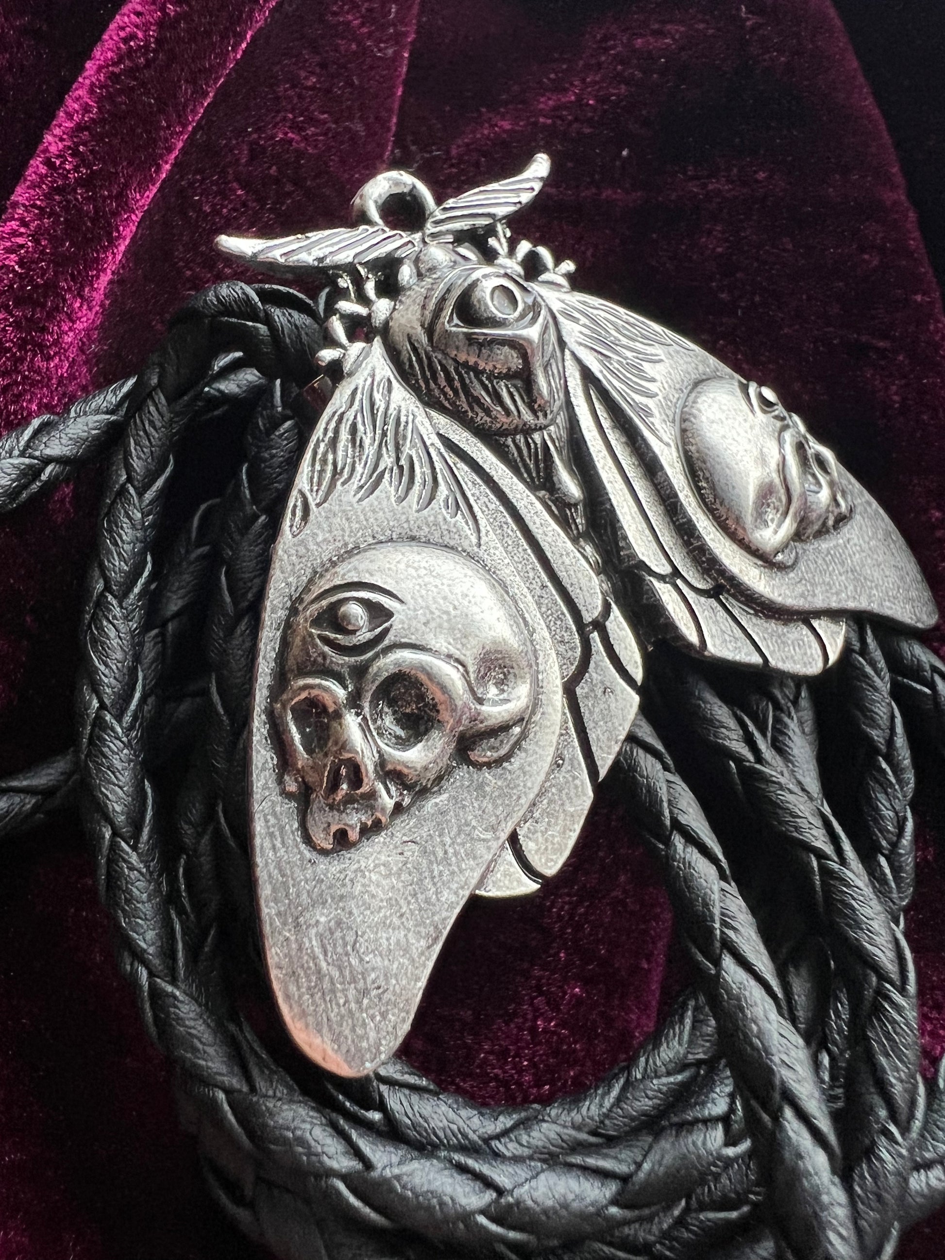 Esoteric Gothic Moth Bolo Tie