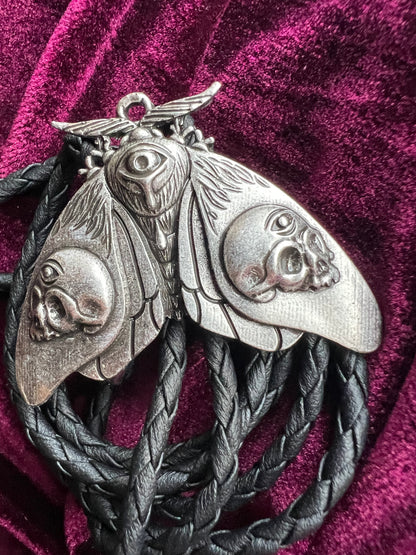 Esoteric Gothic Moth Bolo Tie