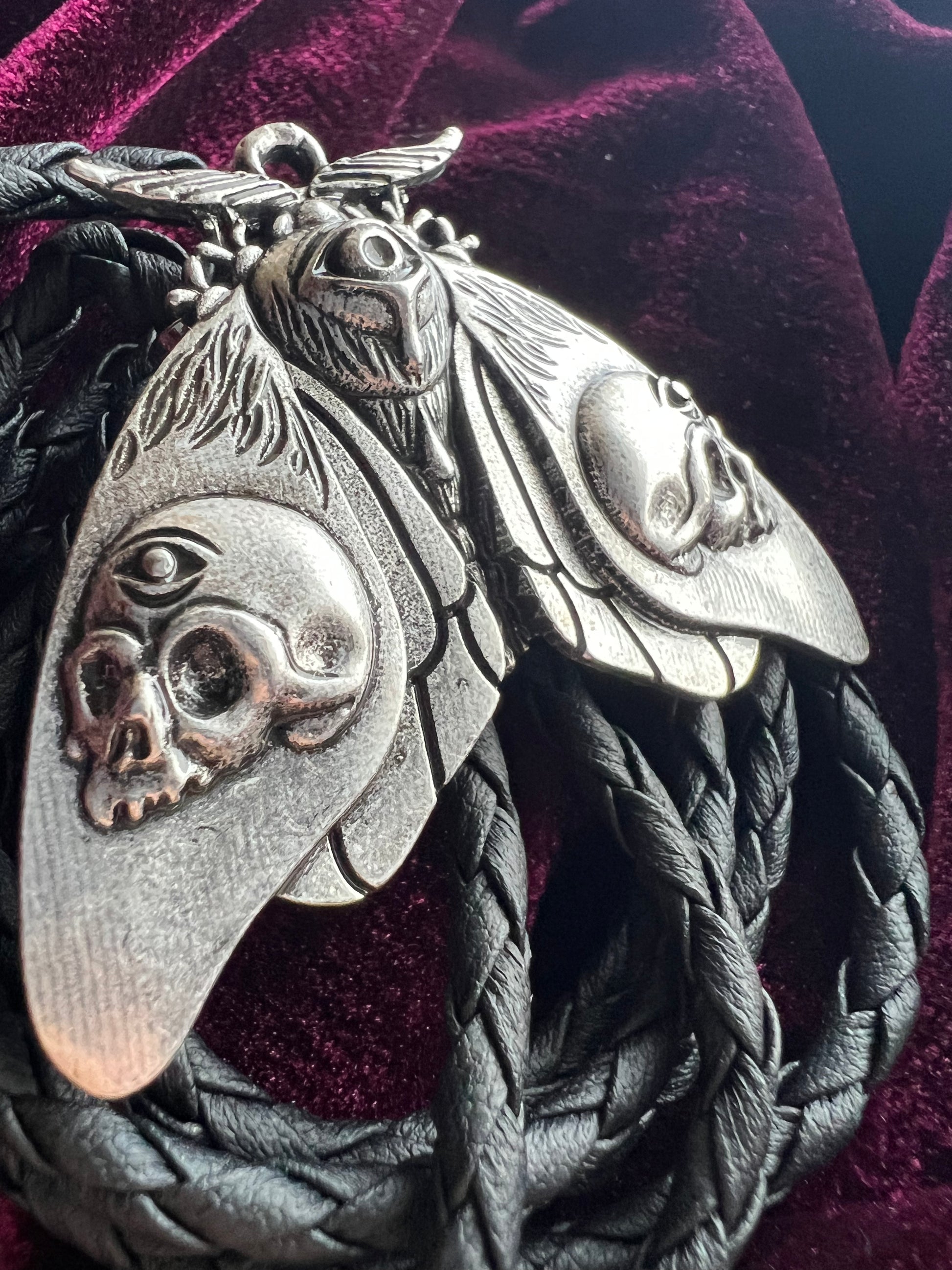 Esoteric Gothic Moth Bolo Tie