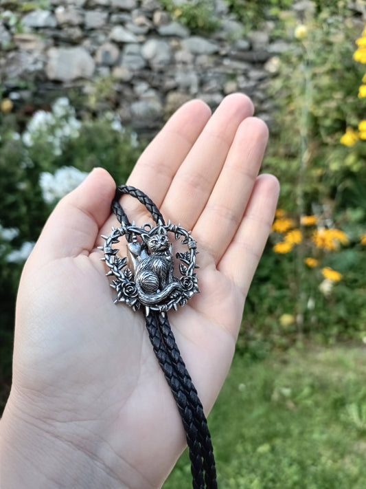 Cottagecore Cat Bolo Tie