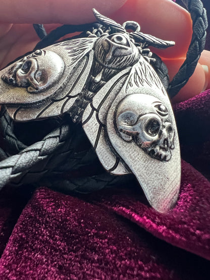 Esoteric Gothic Moth Bolo Tie