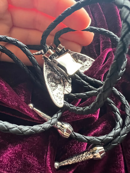 Esoteric Gothic Moth Bolo Tie