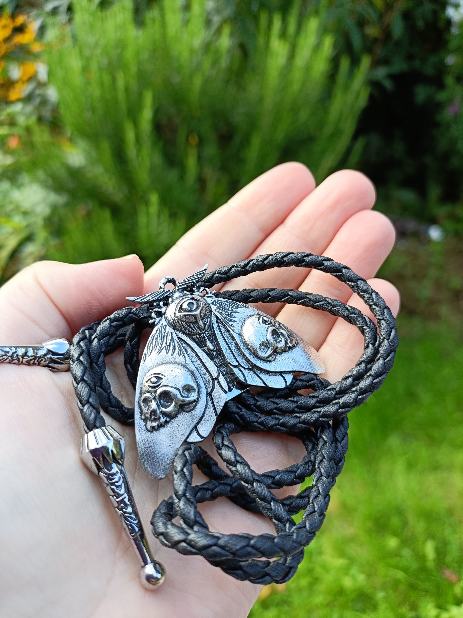 Esoteric Gothic Moth Bolo Tie
