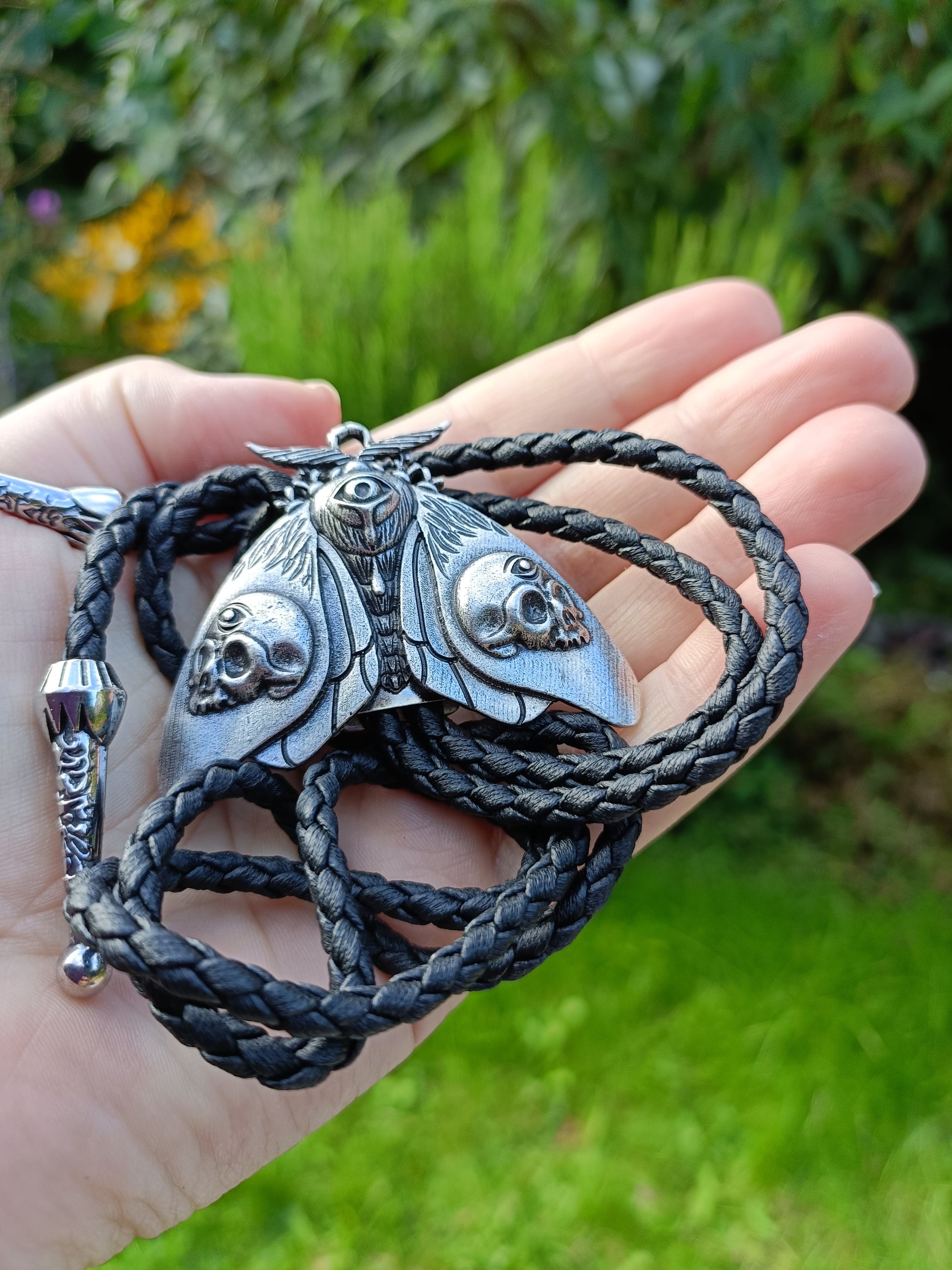 Esoteric Gothic Moth Bolo Tie
