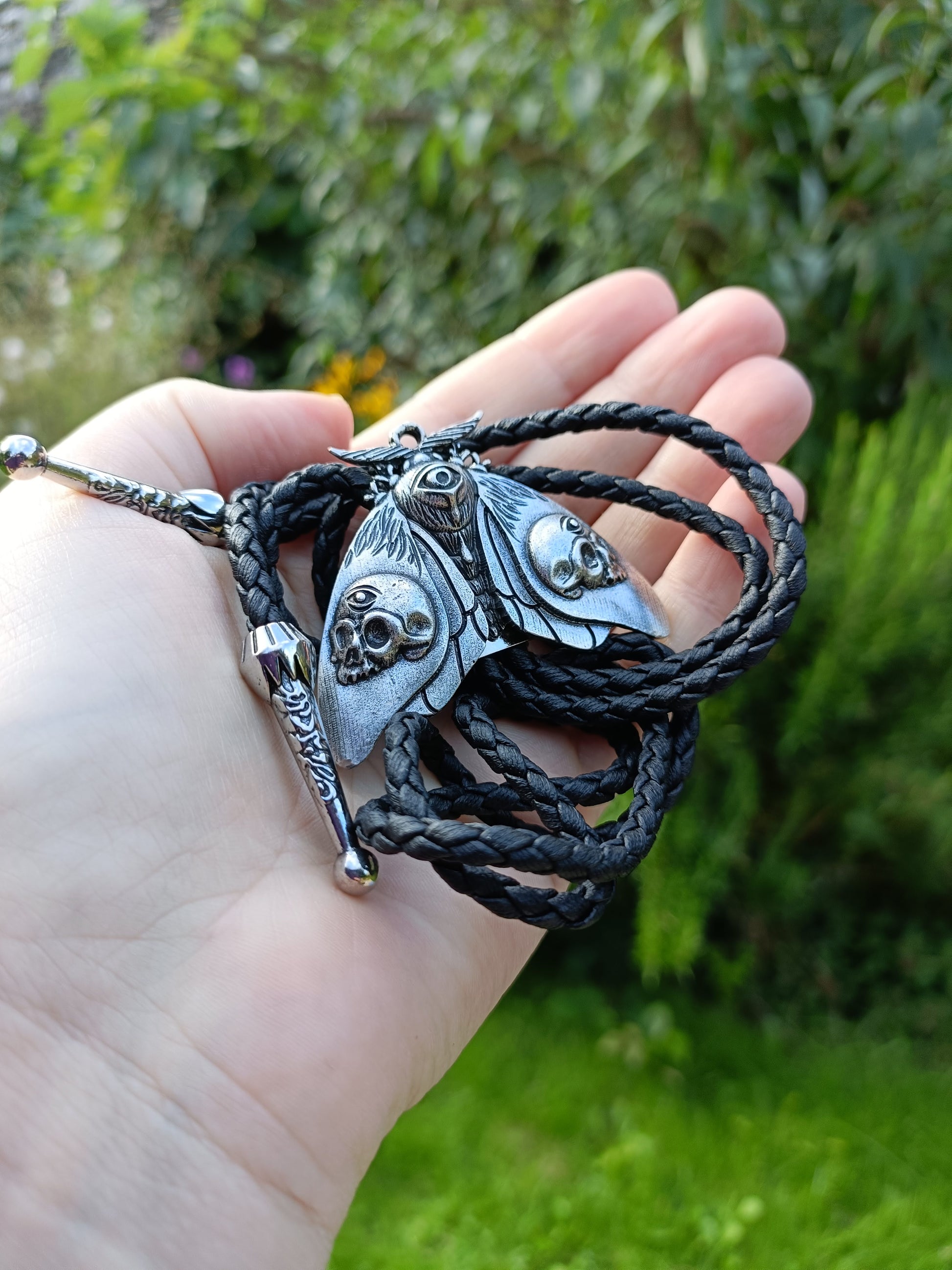 Esoteric Gothic Moth Bolo Tie