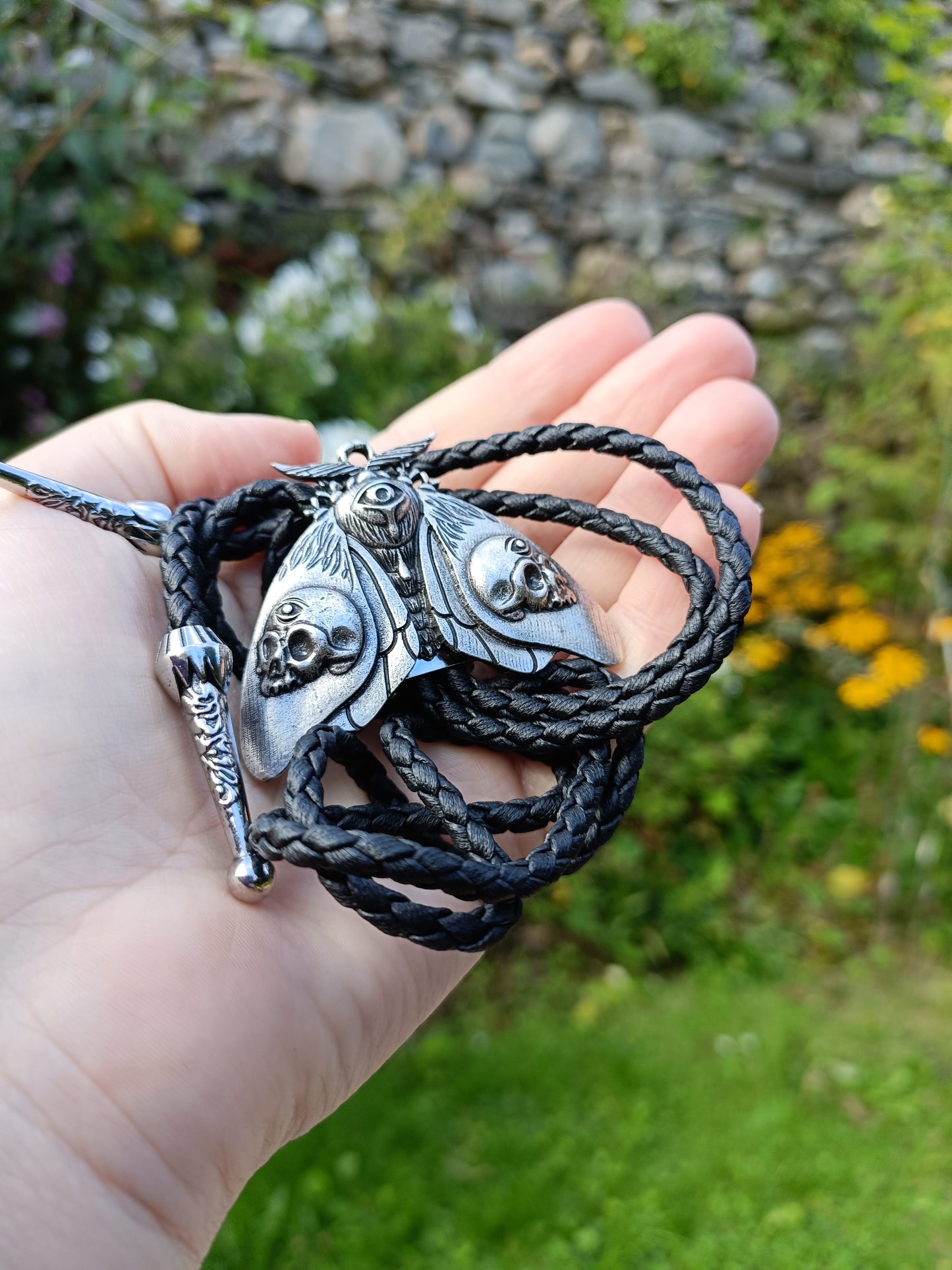 Esoteric Gothic Moth Bolo Tie
