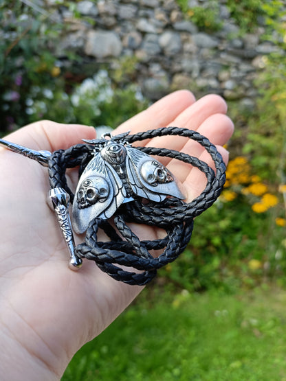 Esoteric Gothic Moth Bolo Tie