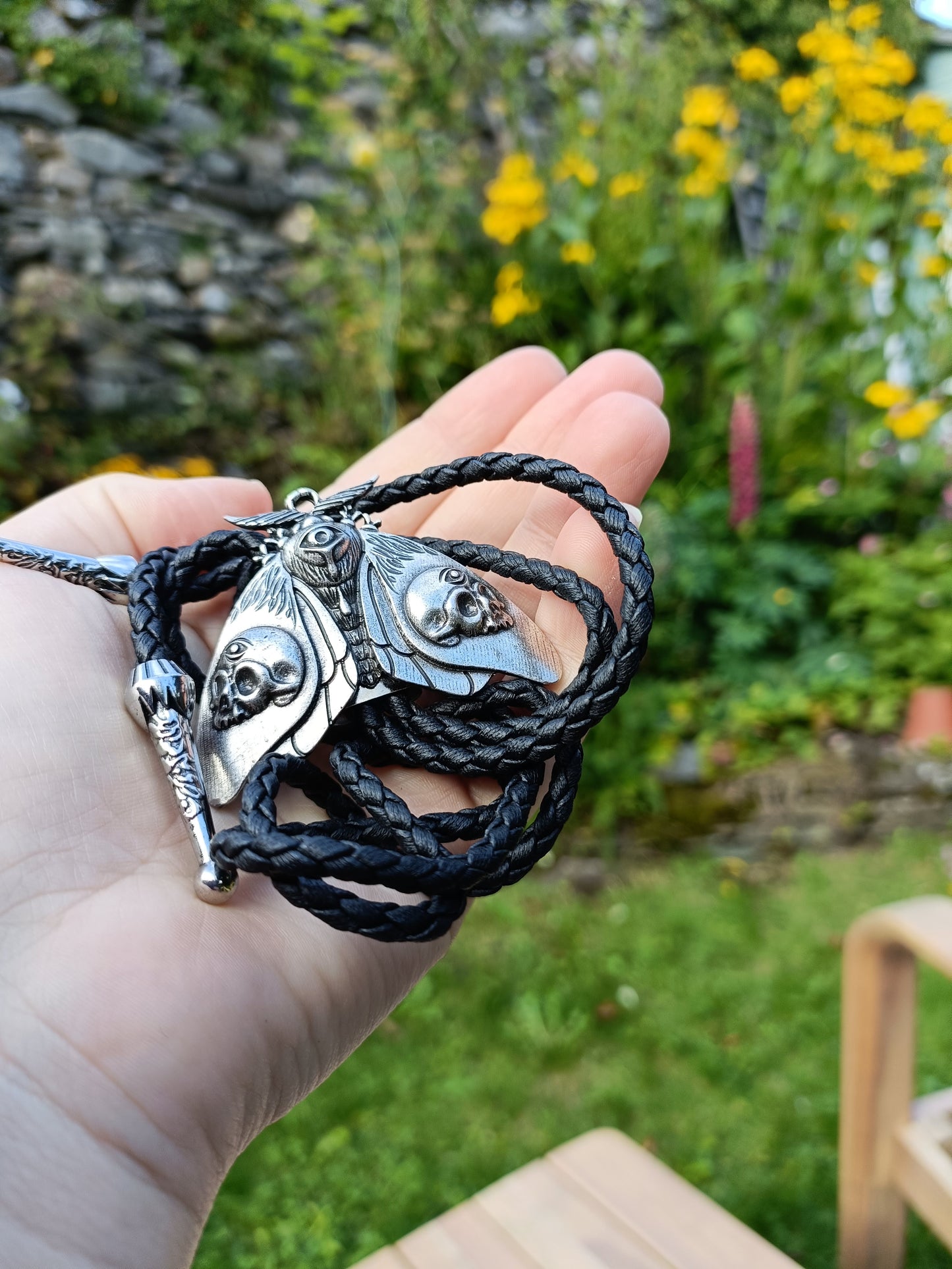 Esoteric Gothic Moth Bolo Tie