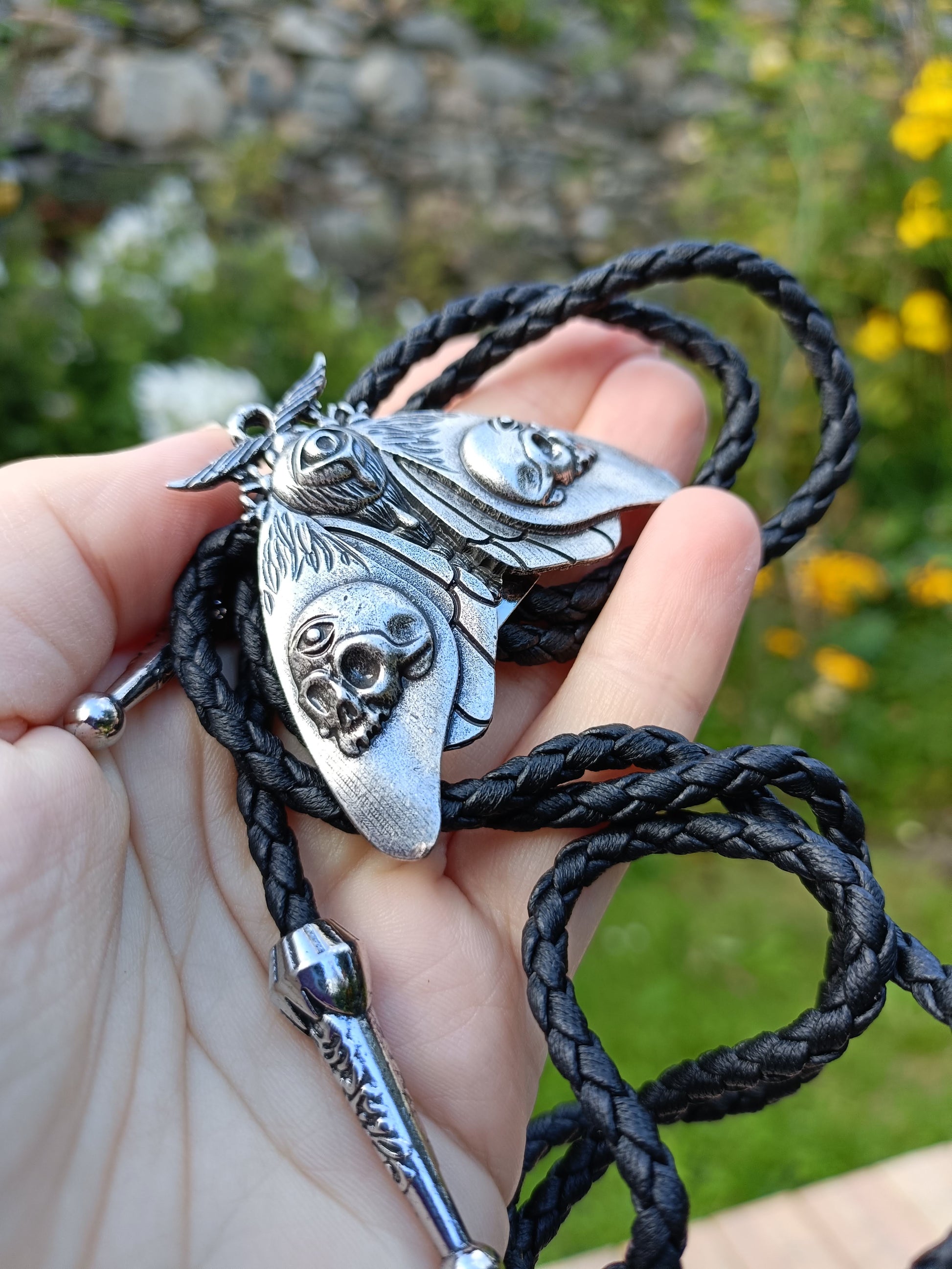 Esoteric Gothic Moth Bolo Tie