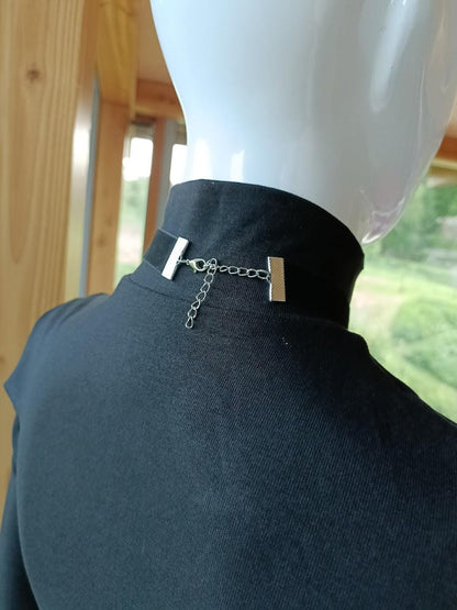 Gothic Ankh Choker- Velvet Vampire Necklace