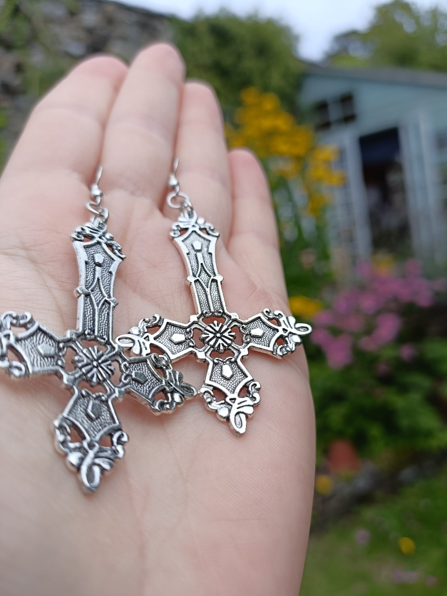 Gothic Cross Earrings